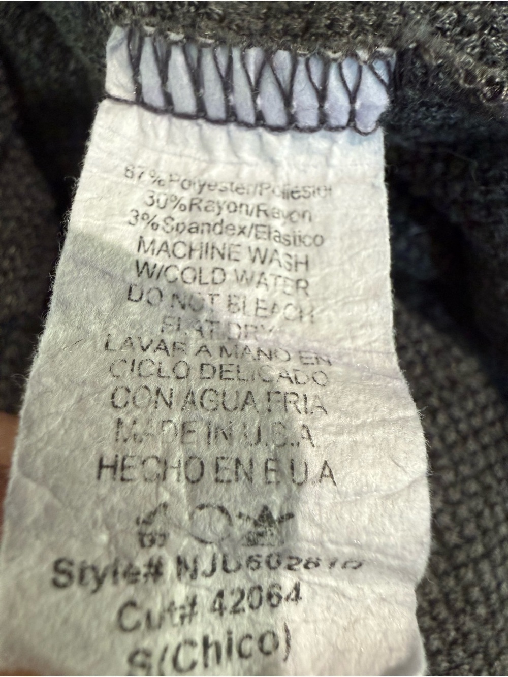 Final Touch Gray Knit Pocket Jumpsuit Size Small Made in USA